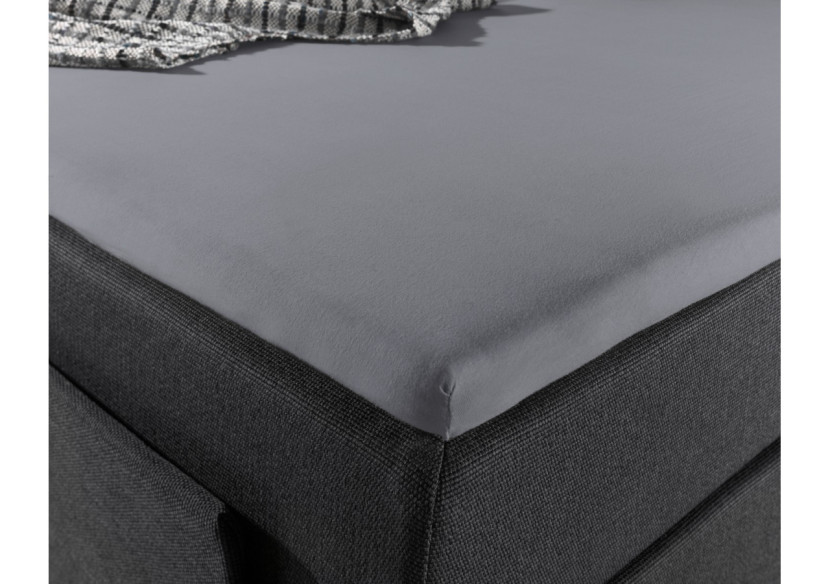 Housse de Matelas Jersey Grise - 160 x 200/220 cm en Coton Doux - 14016618 - Dreamhouse