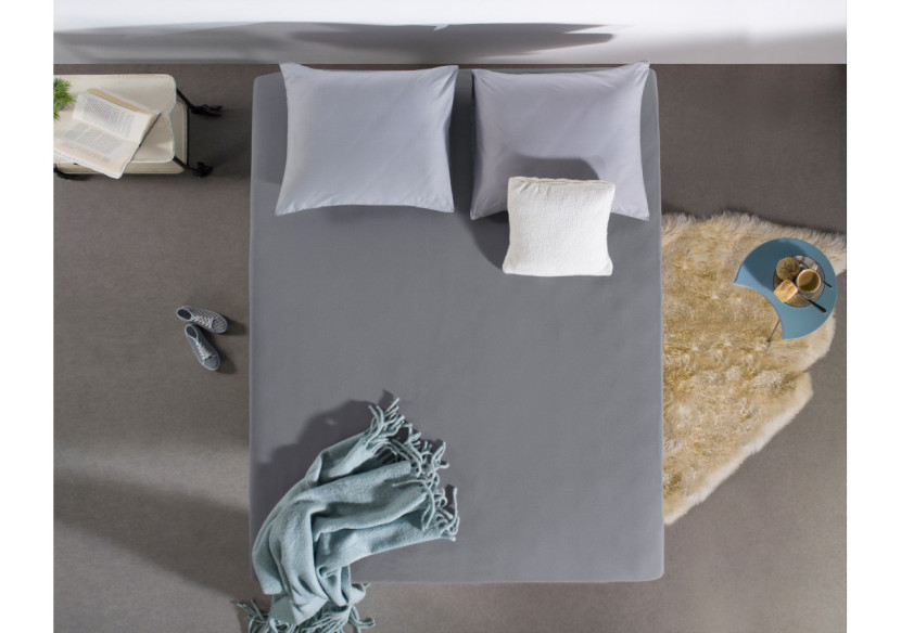 Housse de Matelas Jersey Dreamhouse - Gris 190/200 x 200/220 cm - 14016620 - Dreamhouse