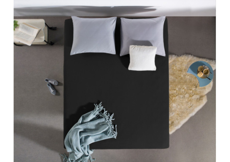 Housse de Matelas Jersey Noir - 180 x 200/220 cm - 14016614 - Dreamhouse 2