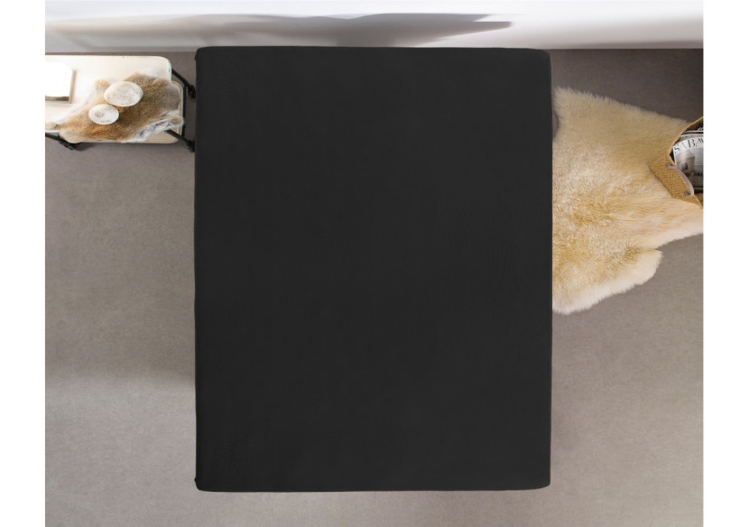 Housse de Matelas Jersey Noir - 180 x 200/220 cm - 14016614 - Dreamhouse