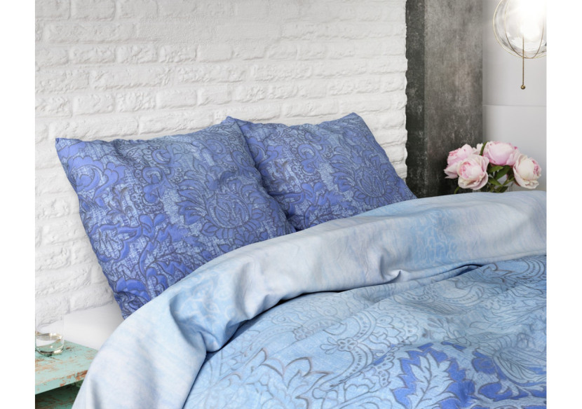 Housse de Couette Kaza Bleue - Dimensions 240 x 220 cm - 15022805 - Sleeptime