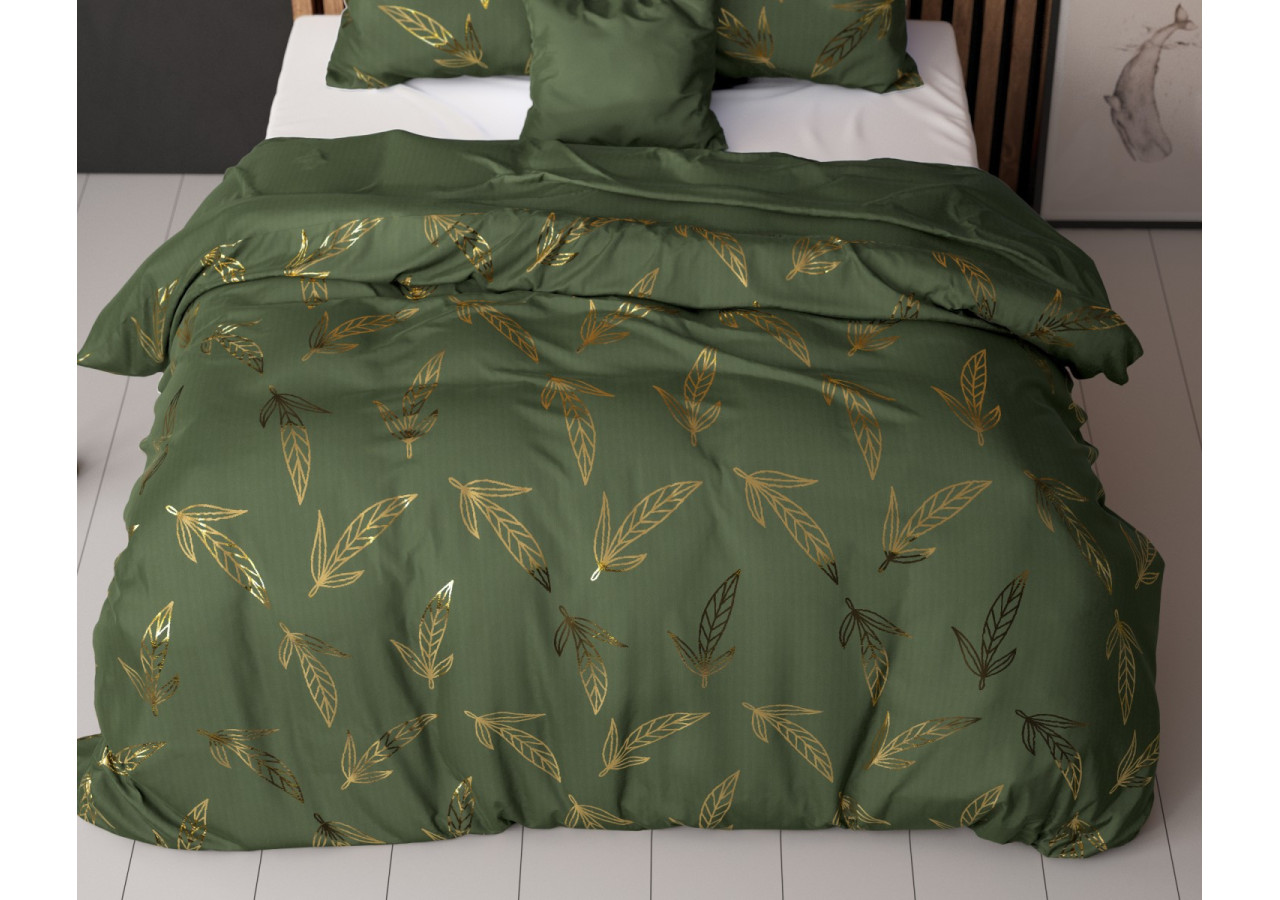 Housse de Couette Leaves - Vert 240 x 220 cm - 17018403 - Sleeptime
