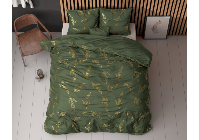 Housse de Couette Leaves - Vert 240 x 220 cm - 17018403 - Sleeptime