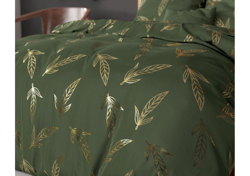 Housse de Couette Leaves - Vert 140 x 220 cm - 17018401 - Sleeptime