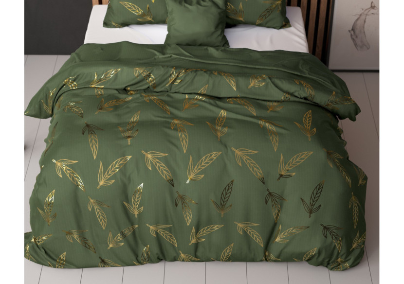 Housse de Couette Leaves - Vert 140 x 220 cm - 17018401 - Sleeptime