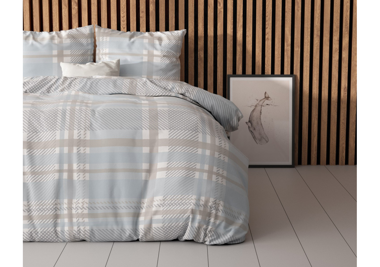 Housse de couette Lilou Bleu - 140 x 220 en coton mélangé - 17017087 - Sleeptime