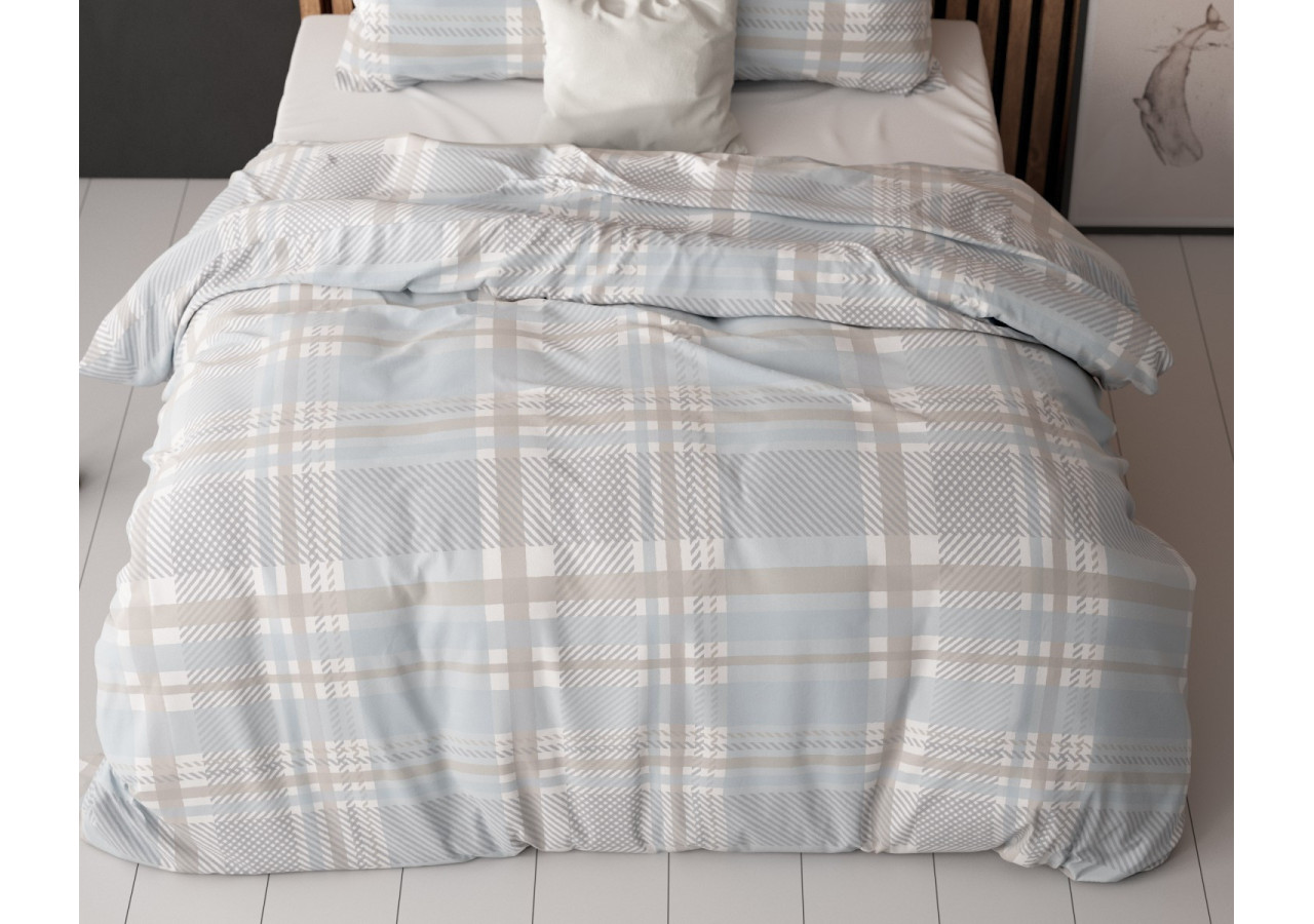 Housse de couette Lilou Bleu - 140 x 220 en coton mélangé - 17017087 - Sleeptime