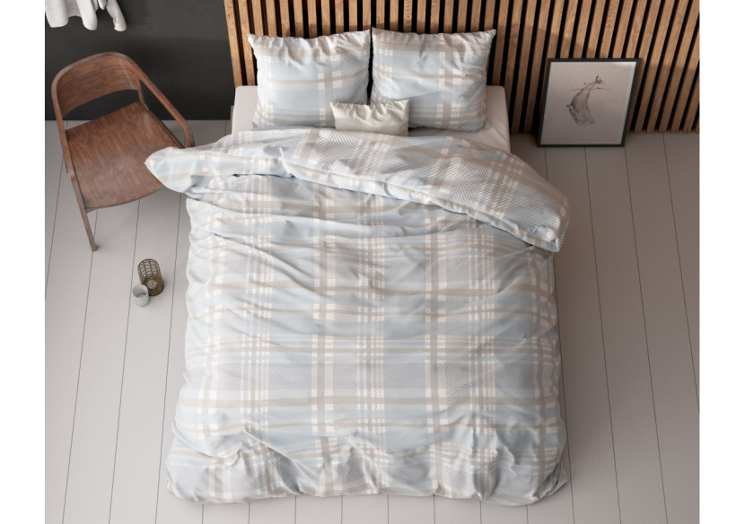 Housse de couette Lilou Bleu - 140 x 220 en coton mélangé - 17017087 - Sleeptime