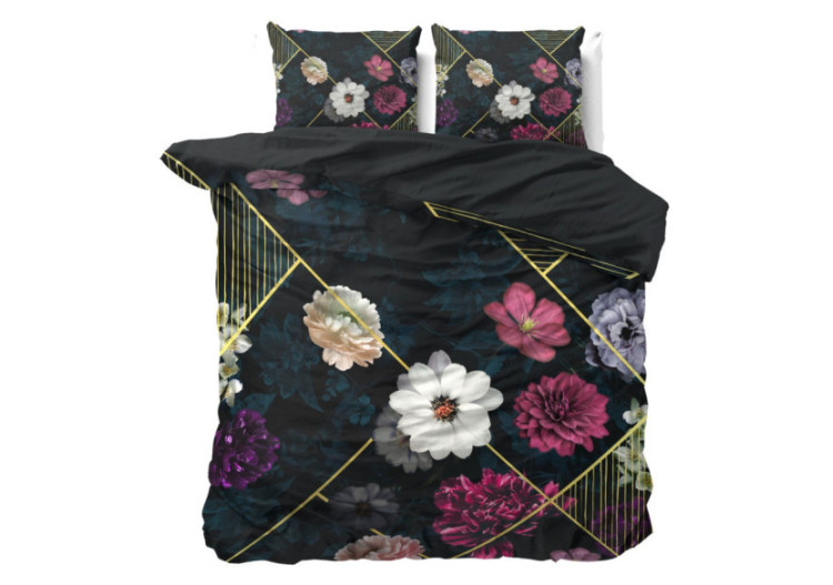 Housse de couette Linleez Indigo - 200 x 220 cm en satin de coton - 14024454 - Dreamhouse