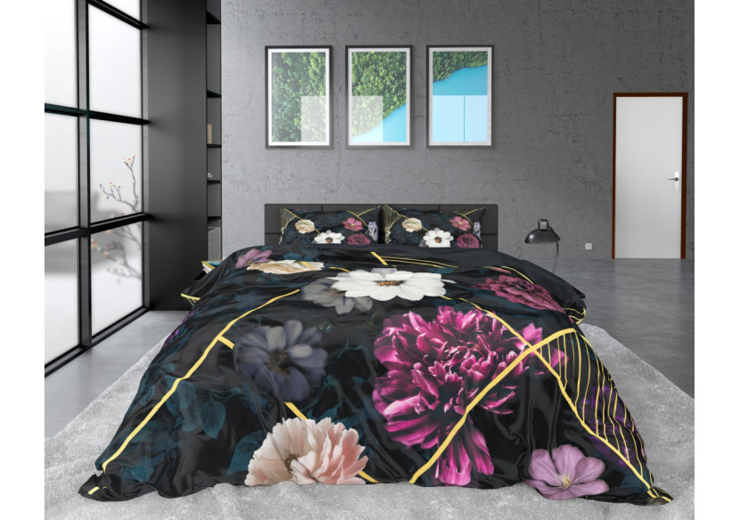 Housse de couette Linleez Indigo - 240 x 220 cm en satin de coton - 14024455 - Dreamhouse Housse de couette Linleez Indigo - 240 x 220 cm en satin de coton - 14024455 - Dreamhouse