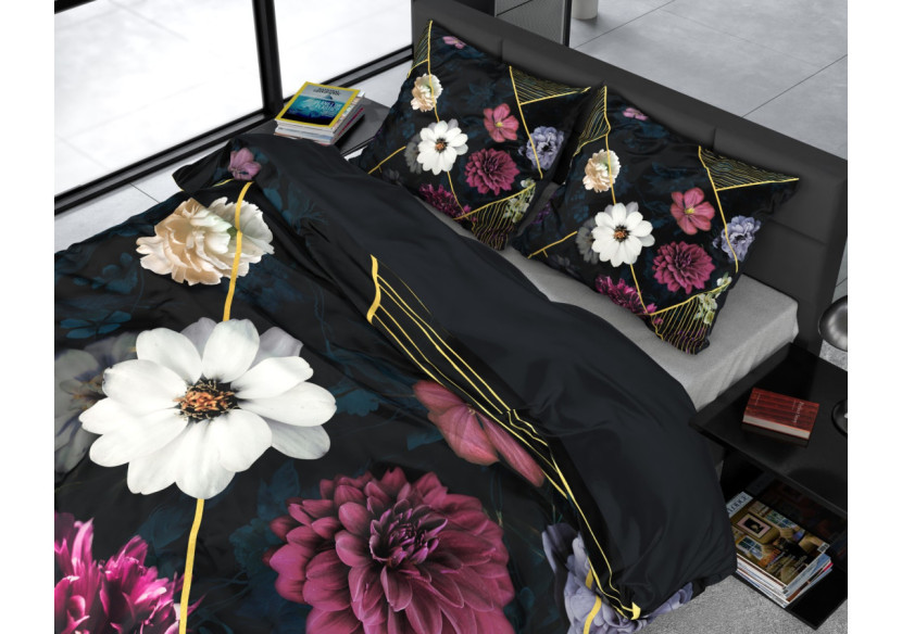 Housse de couette Linleez Indigo - 240 x 220 cm en satin de coton - 14024455 - Dreamhouse Housse de couette Linleez Indigo - 240 x 220 cm en satin de coton - 14024455 - Dreamhouse