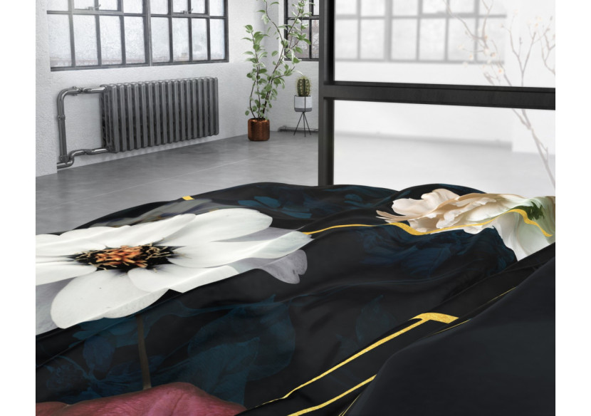 Housse de couette Linleez Indigo - 240 x 220 cm en satin de coton - 14024455 - Dreamhouse Housse de couette Linleez Indigo - 240 x 220 cm en satin de coton - 14024455 - Dreamhouse