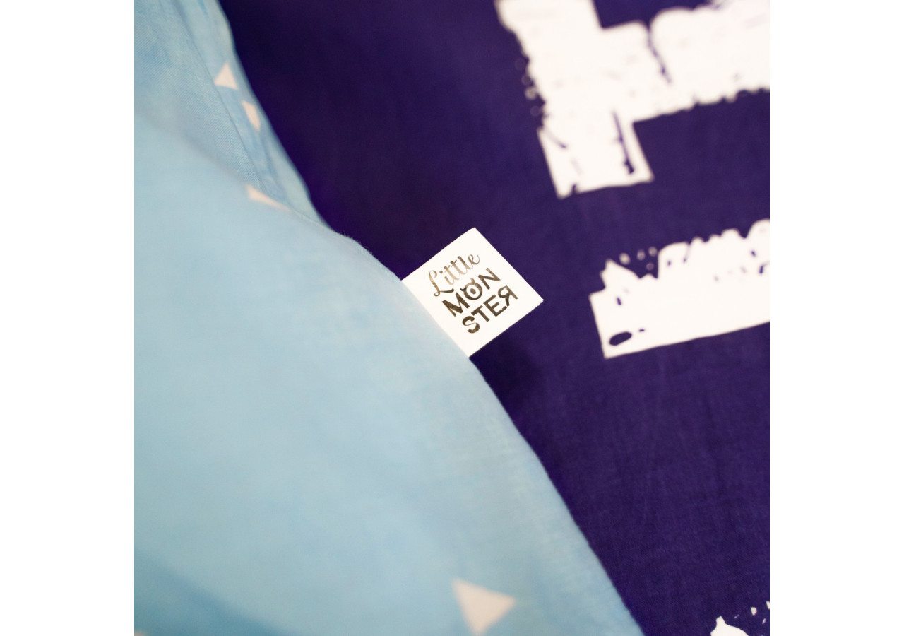 Housse de Couette Little Monster Bleu - Coton Respirant, 135 x 200 cm - 17015783 - Royal Textile