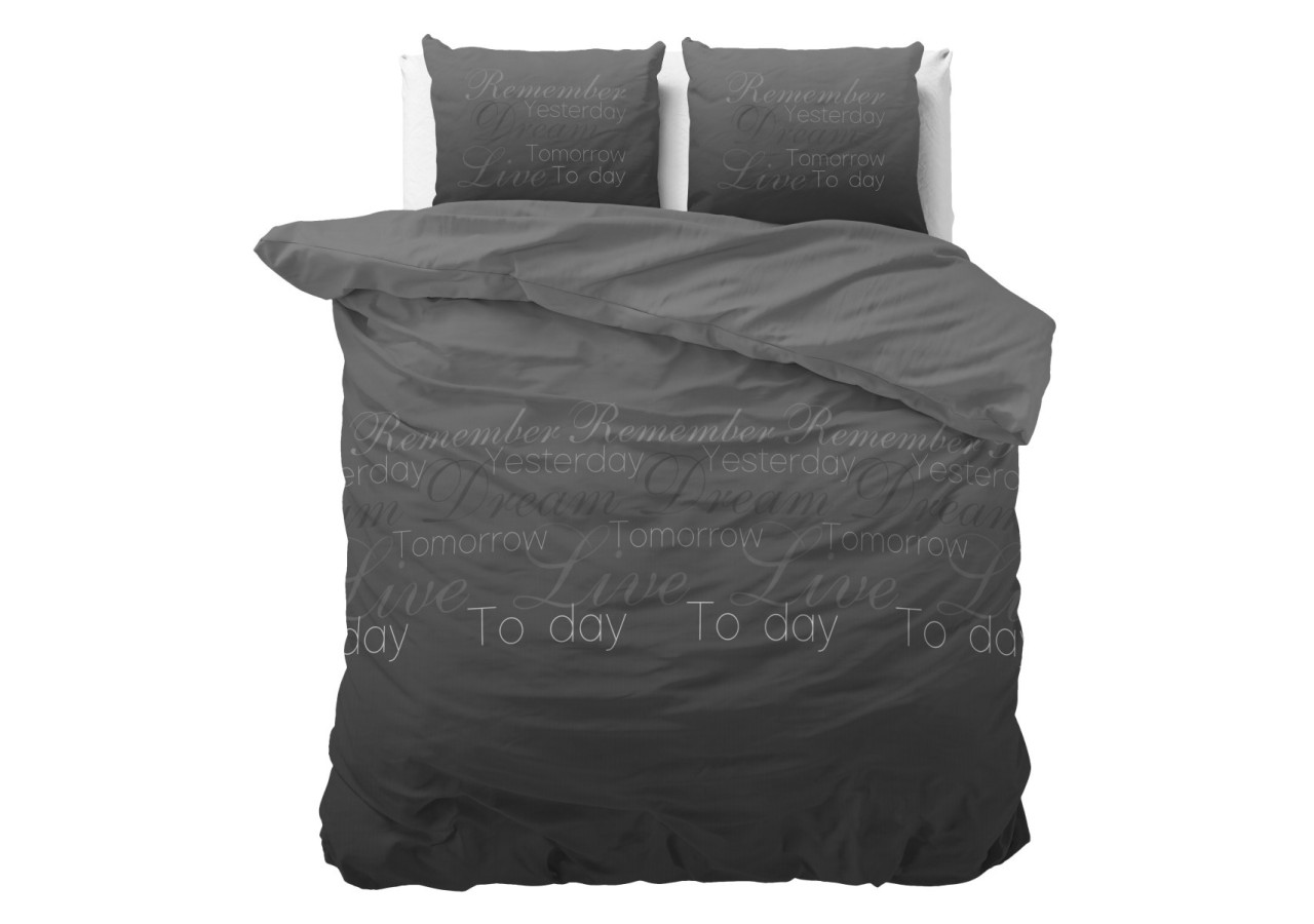 Housse de Couette Live Today Antracite - Mélange Coton, 200 x 220 cm - 17016134 - Sleeptime