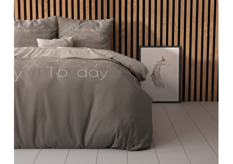 Housse de couette Live Today - Taupe 200 x 220 cm en coton mélangé - 17016130 - Sleeptime 2