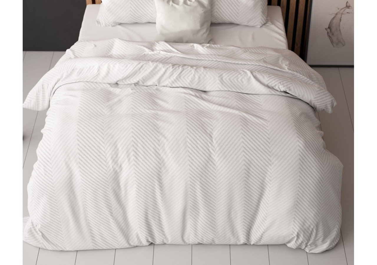 Housse de Couette Loana Wit - 240 x 220 cm en Coton Mélangé - 17017107 - Sleeptime