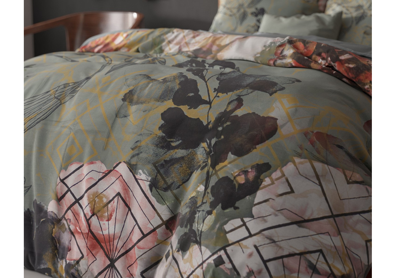 Housse de Couette Marble Art Deco Groen - 140 x 200/220 cm - 15021555 - Sleeptime