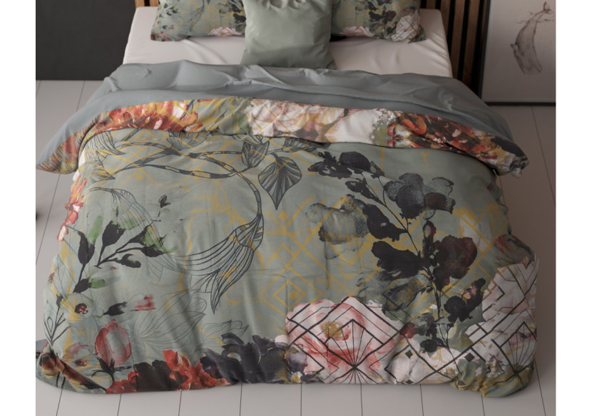 Housse de Couette Marble Art Deco Groen - 140 x 200/220 cm - 15021555 - Sleeptime