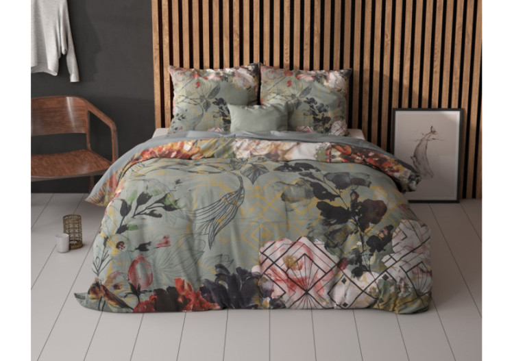 Housse de Couette Art Déco Marbre Vert - 100% Coton, 240 x 200/220 cm - 15021557 - Sleeptime