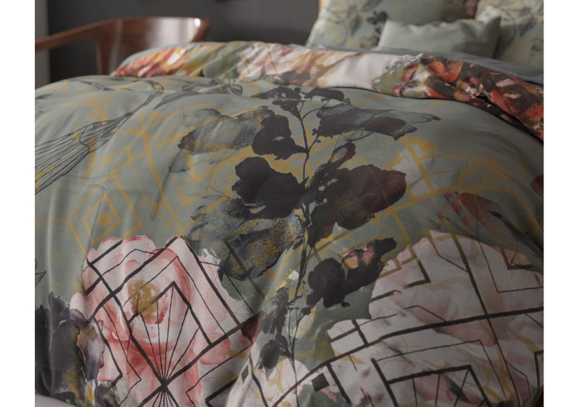 Housse de Couette Art Déco Marbre Vert - 100% Coton, 240 x 200/220 cm - 15021557 - Sleeptime