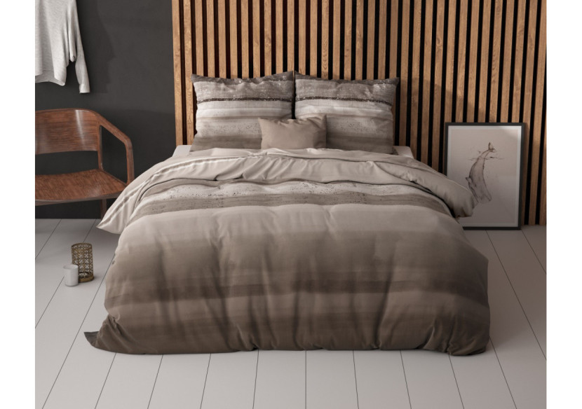 Housse de couette Marcus Taupe - Coton 200 x 220 cm - 14019374 - Sleeptime