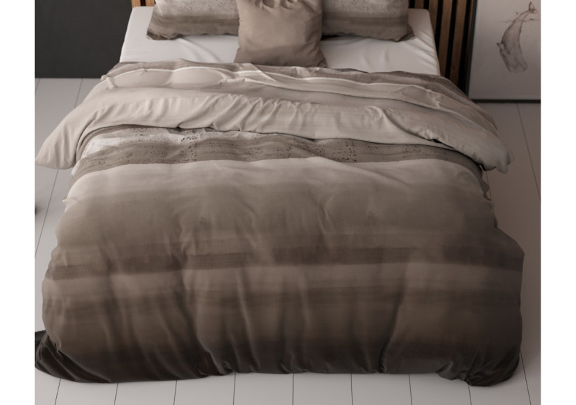 Housse de couette Marcus Taupe - Coton 200 x 220 cm - 14019374 - Sleeptime