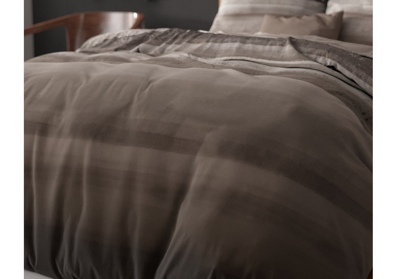Housse de couette Marcus Taupe - Coton 200 x 220 cm - 14019374 - Sleeptime