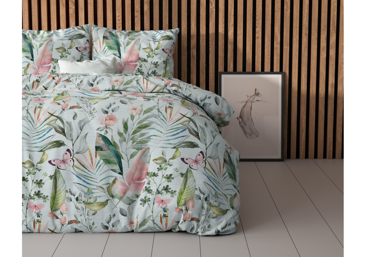 Housse de Couette Mika Verte - 100% Coton, 140 x 220 cm - 15029354 - Sleeptime