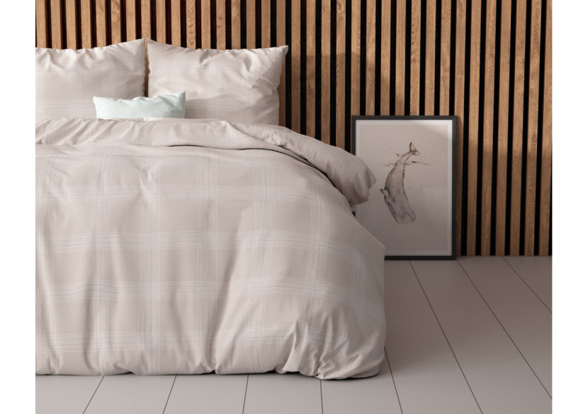 Housse de Couette Mirela - Sable, 140 x 220 cm, Coton Mélangé - 17017096 - Sleeptime