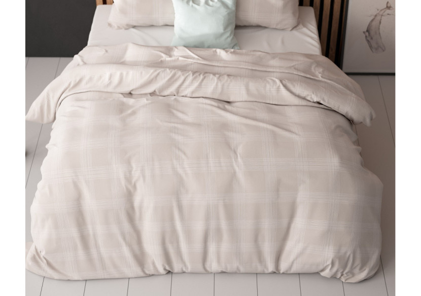 Housse de Couette Mirela - Sable, 140 x 220 cm, Coton Mélangé - 17017096 - Sleeptime