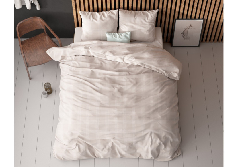 Housse de Couette Mirela - Sable, 140 x 220 cm, Coton Mélangé - 17017096 - Sleeptime