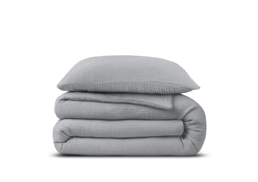 Housse de Couette Mousseline Grise - 140 x 220 cm en Coton - 17017070 - Dreamhouse Housse de Couette Mousseline Grise - 140 x 220 cm en Coton - 17017070 - Dreamhouse