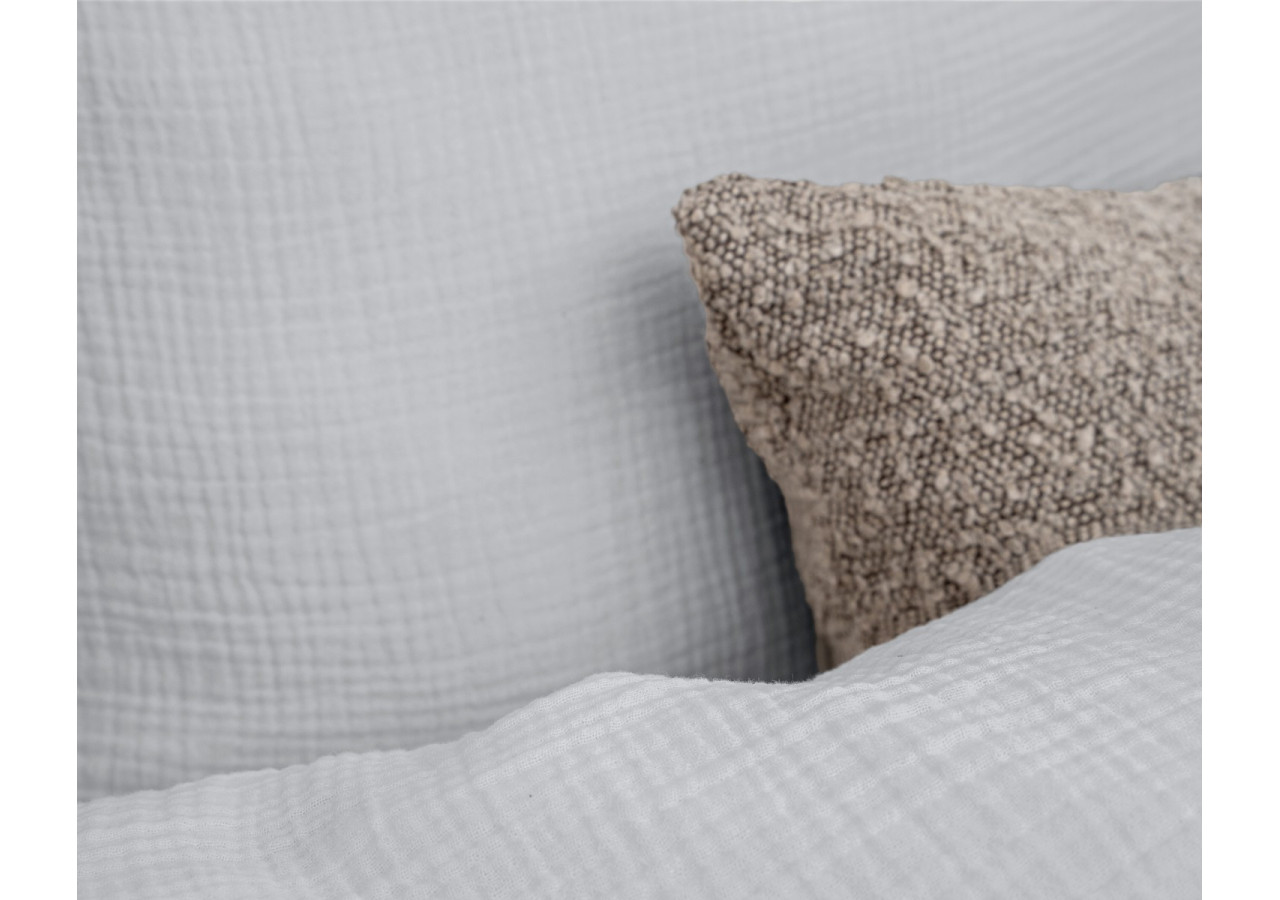 Housse de Couette Mousseline Grise - 140 x 220 cm en Coton - 17017070 - Dreamhouse