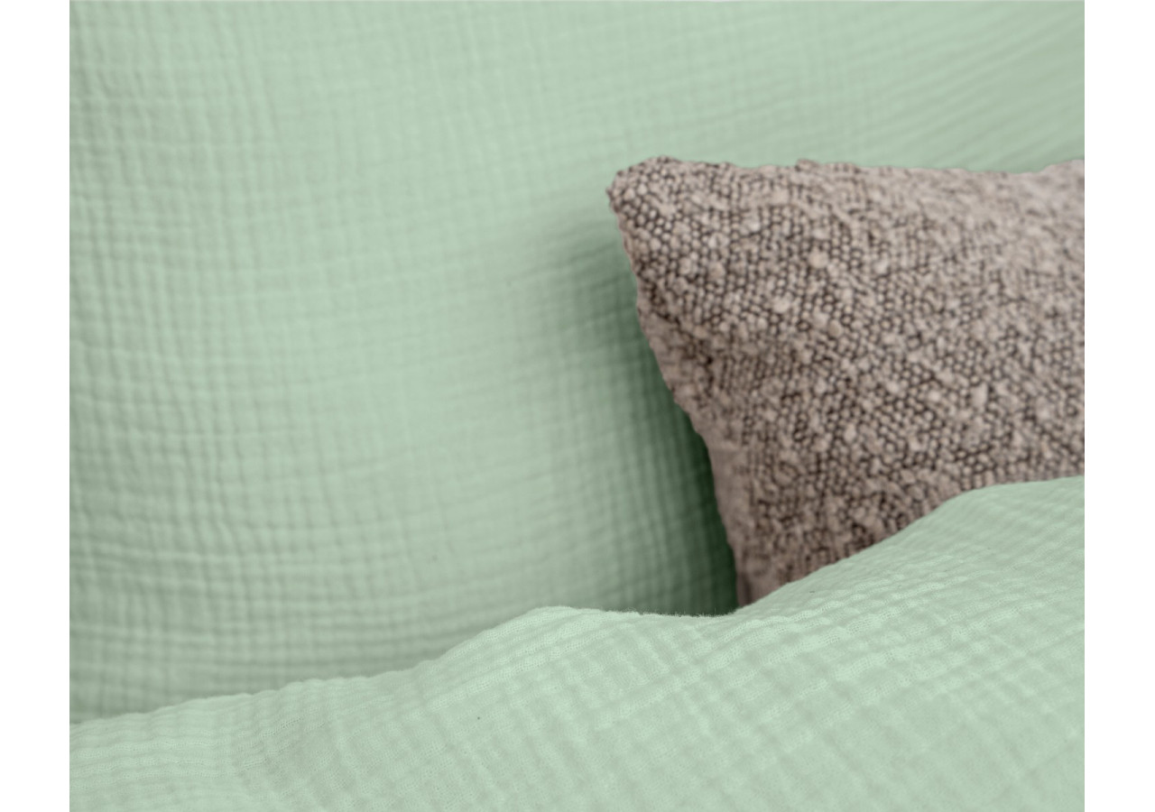 Housse de Couette Mousseline Verte - 140 x 220 cm en Coton - 17017064 - Dreamhouse