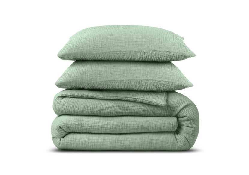 Housse de Couette Mousseline Verte - 200 x 220 cm en Coton - 17017065 - Dreamhouse Housse de Couette Mousseline Verte - 200 x 220 cm en Coton - 17017065 - Dreamhouse