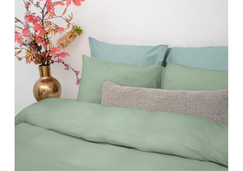 Housse de Couette Mousseline Verte - 200 x 220 cm en Coton - 17017065 - Dreamhouse Housse de Couette Mousseline Verte - 200 x 220 cm en Coton - 17017065 - Dreamhouse