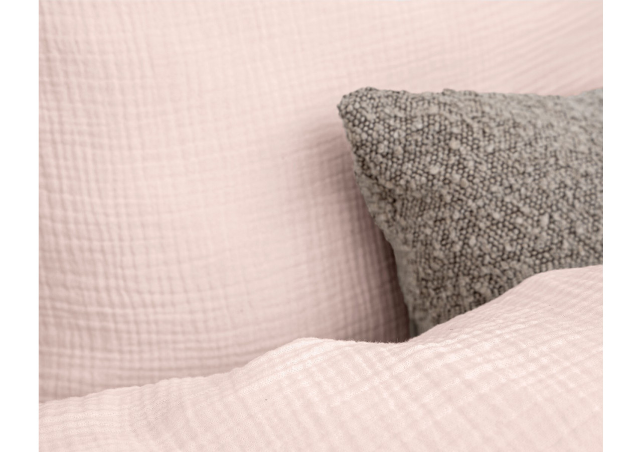 Housse de Couette Mousseline Rose - 140 x 220 cm en Coton - 17017058 - Dreamhouse