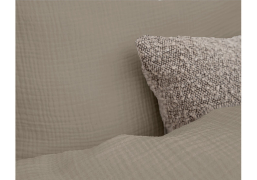 Housse de Couette Mousseline Taupe - Dimensions 240 x 220 cm - 17017057 - Dreamhouse Housse de Couette Mousseline Taupe - Dimensions 240 x 220 cm - 17017057 - Dreamhouse