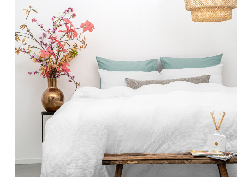 Housse de Couette Mousseline Blanche - Dimensions 240 x 220 cm - 17017063 - Dreamhouse Housse de Couette Mousseline Blanche - Dimensions 240 x 220 cm - 17017063 - Dreamhouse