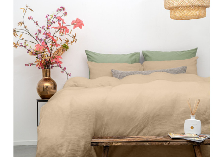 Housse de Couette Mousseline Zand - Dimensions 200 x 220 cm - 17017068 - Dreamhouse 2