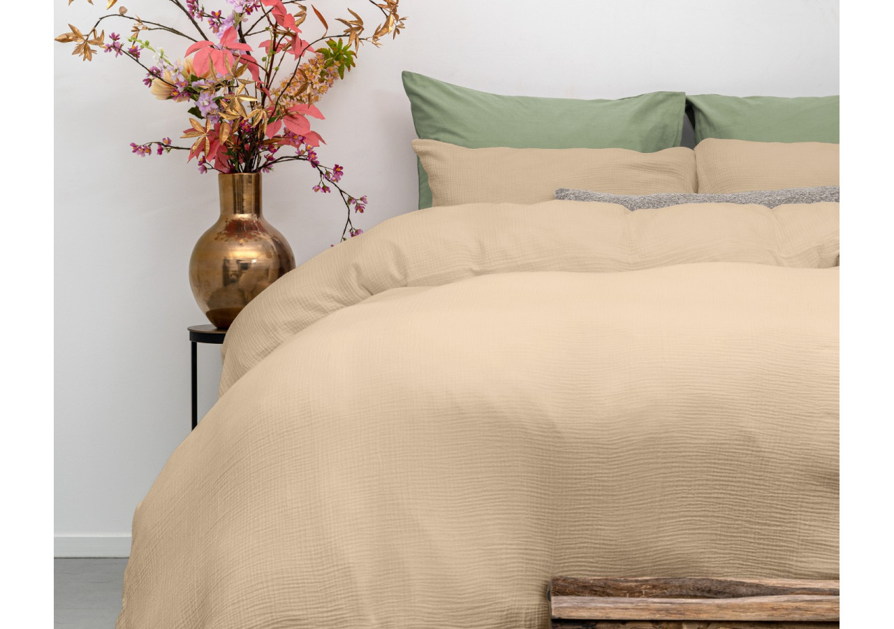 Housse de Couette Mousseline Zand - Dimensions 200 x 220 cm - 17017068 - Dreamhouse