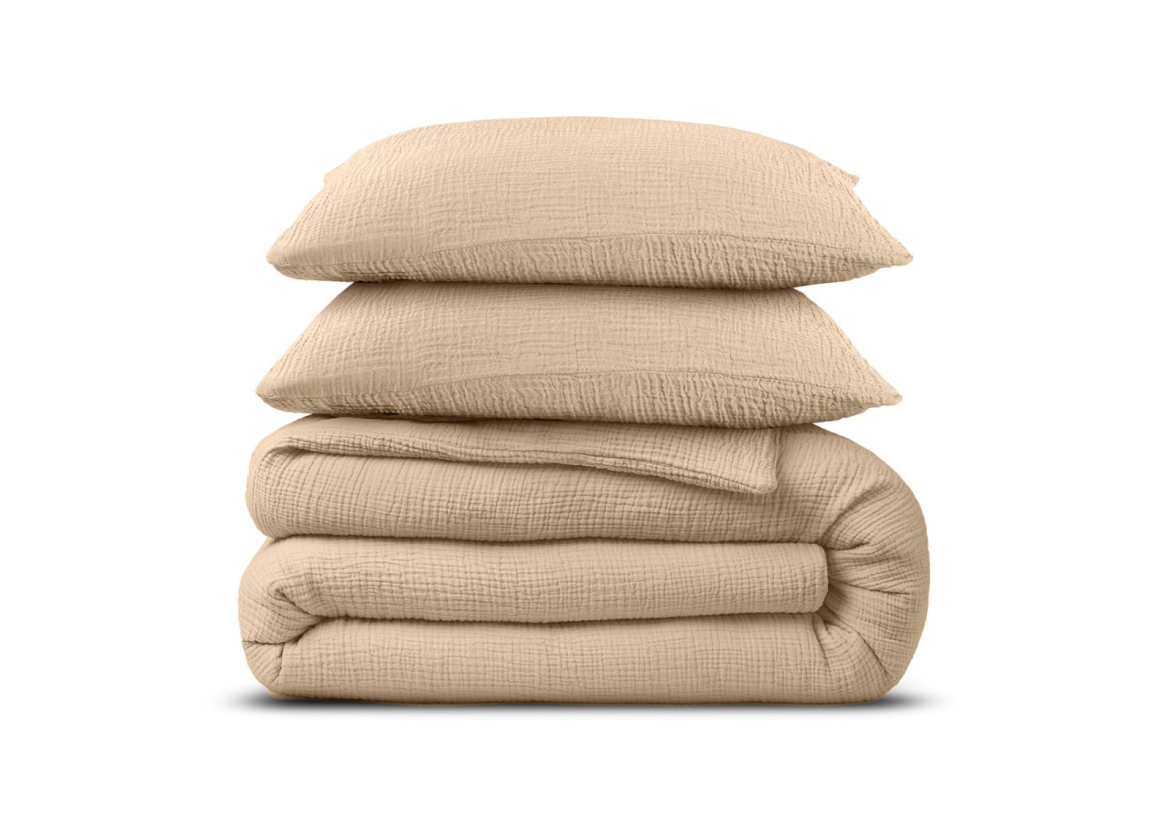 Housse de Couette Mousseline Zand - Dimensions 240 x 220 cm - 17017069 - Dreamhouse
