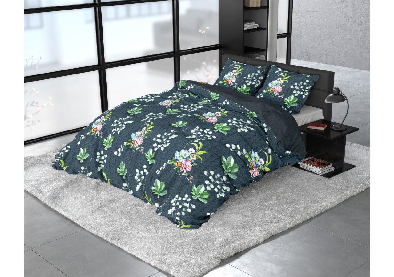 Couverture Nature Leaves Verte - 140 x 220 cm - 14024447 - Dreamhouse