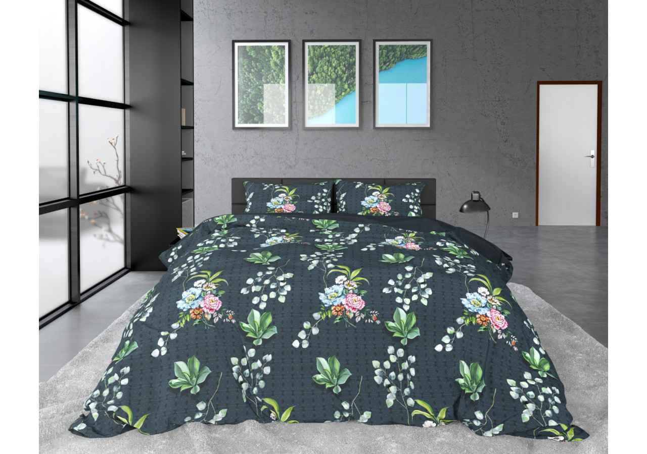 Couverture Nature Leaves Verte - 140 x 220 cm - 14024447 - Dreamhouse