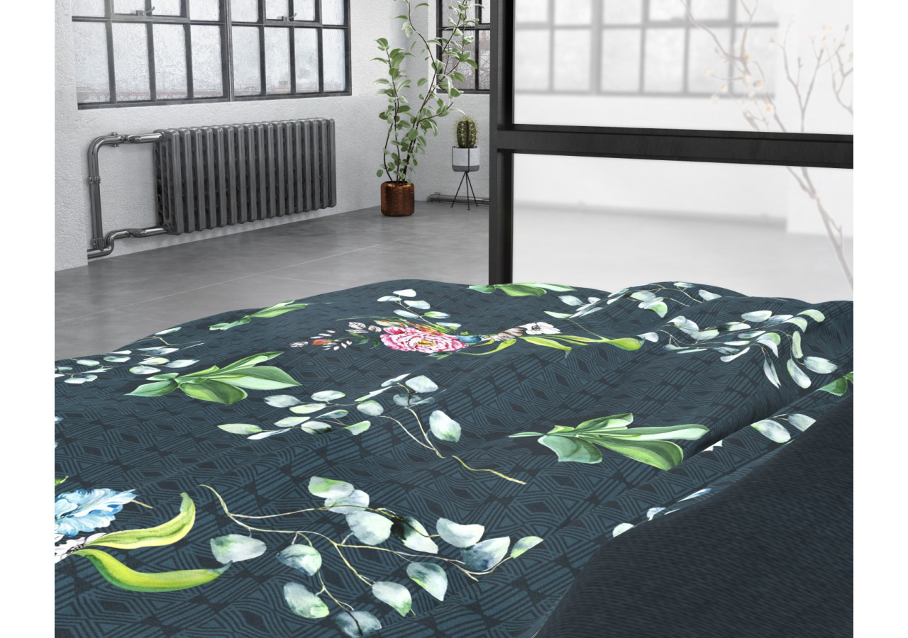 Couverture Nature Leaves Verte - 140 x 220 cm - 14024447 - Dreamhouse