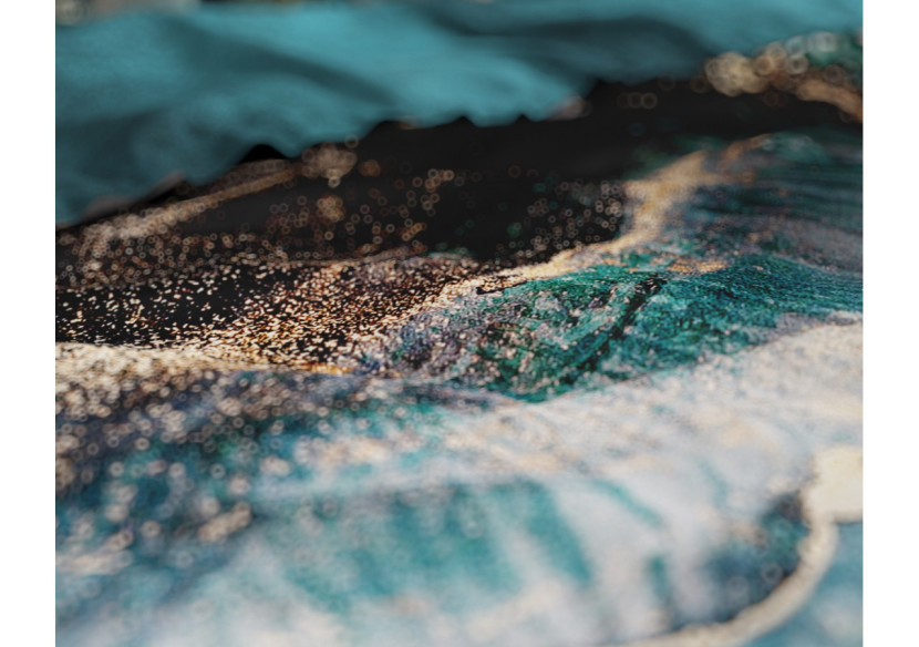 Housse de Couette Marble Nero - 140 x 220 cm en Coton-Satin - 17015845 - Sleeptime