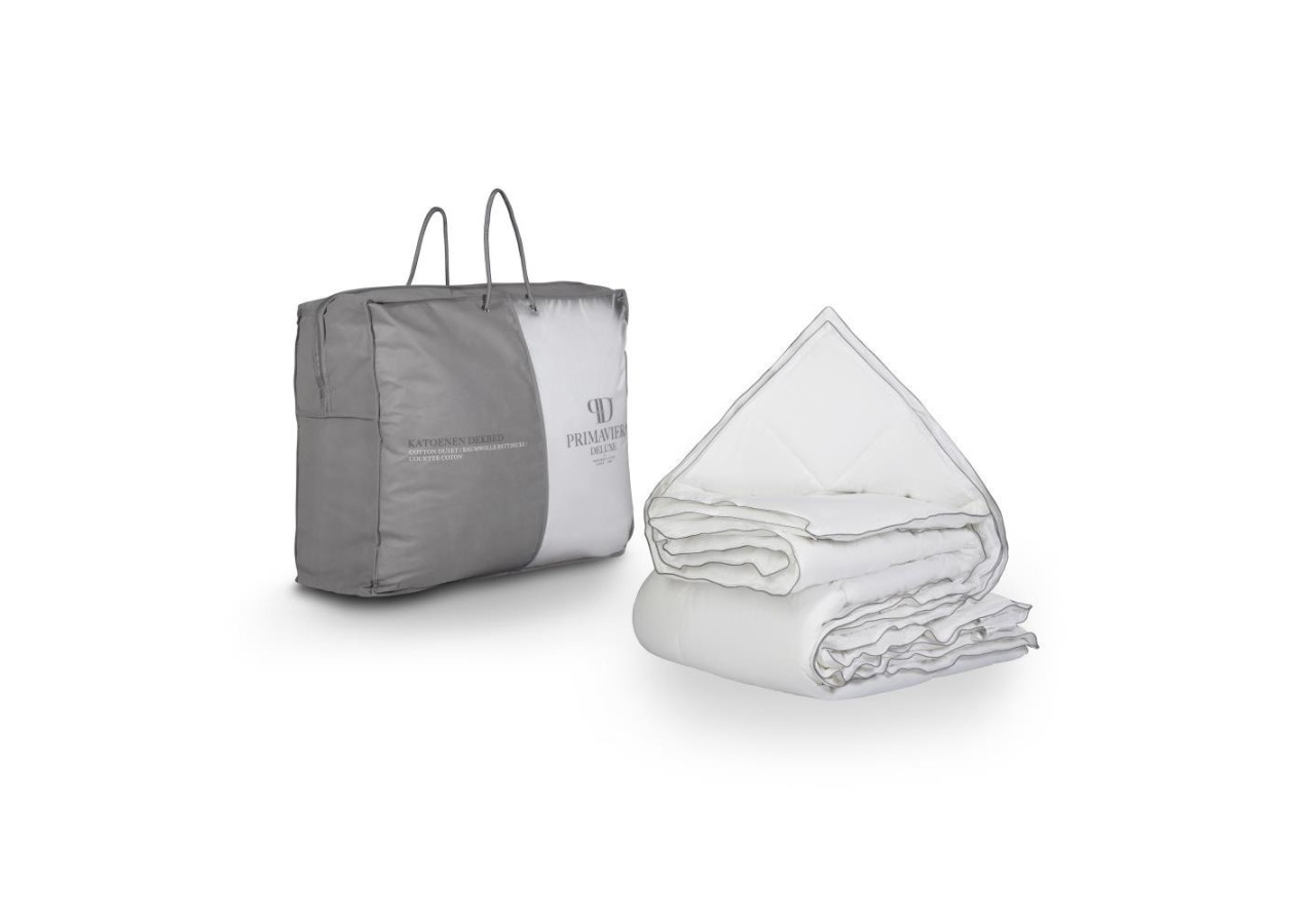 Couette 4 Saisons en Percale de Coton - 260 x 220 cm, confort toute l'année - 14018085 - Primaviera Deluxe