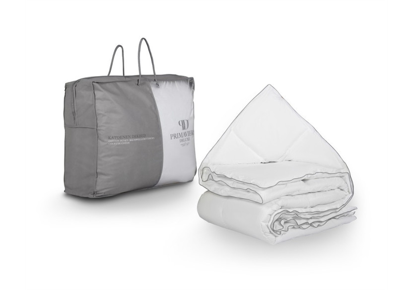 Couette Unique en Percale de Coton - 200 x 220 cm, confort toute l'année - 14018075 - Primaviera Deluxe