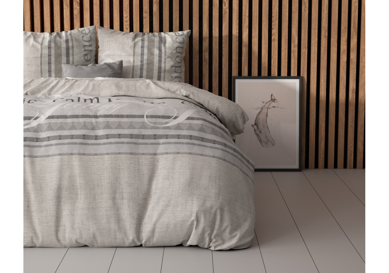 Housse de Couette Residence Grise - Coton 140 x 220 cm - 15020590 - Sleeptime