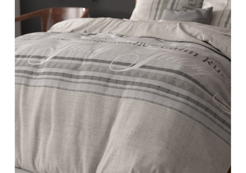 Housse de Couette Residence Grise - Coton 140 x 220 cm - 15020590 - Sleeptime